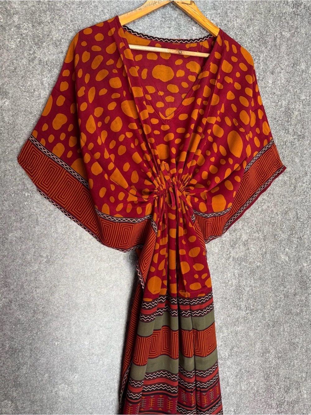Recycled Sari Silk Kaftan